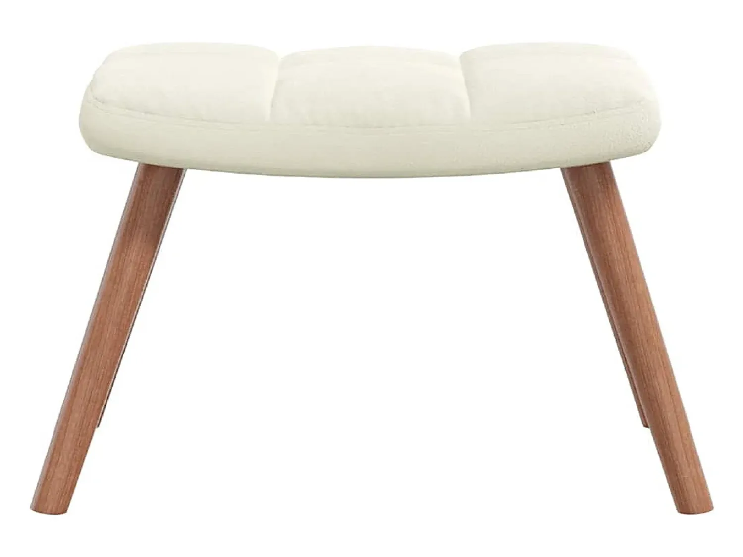 Poltrona| Poltrona | Cadeira Relax com banco veludo branco nata SHL928439 Creme