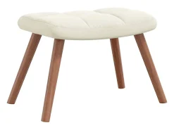 Poltrona| Poltrona | Cadeira Relax com banco veludo branco nata SHL928439 Creme