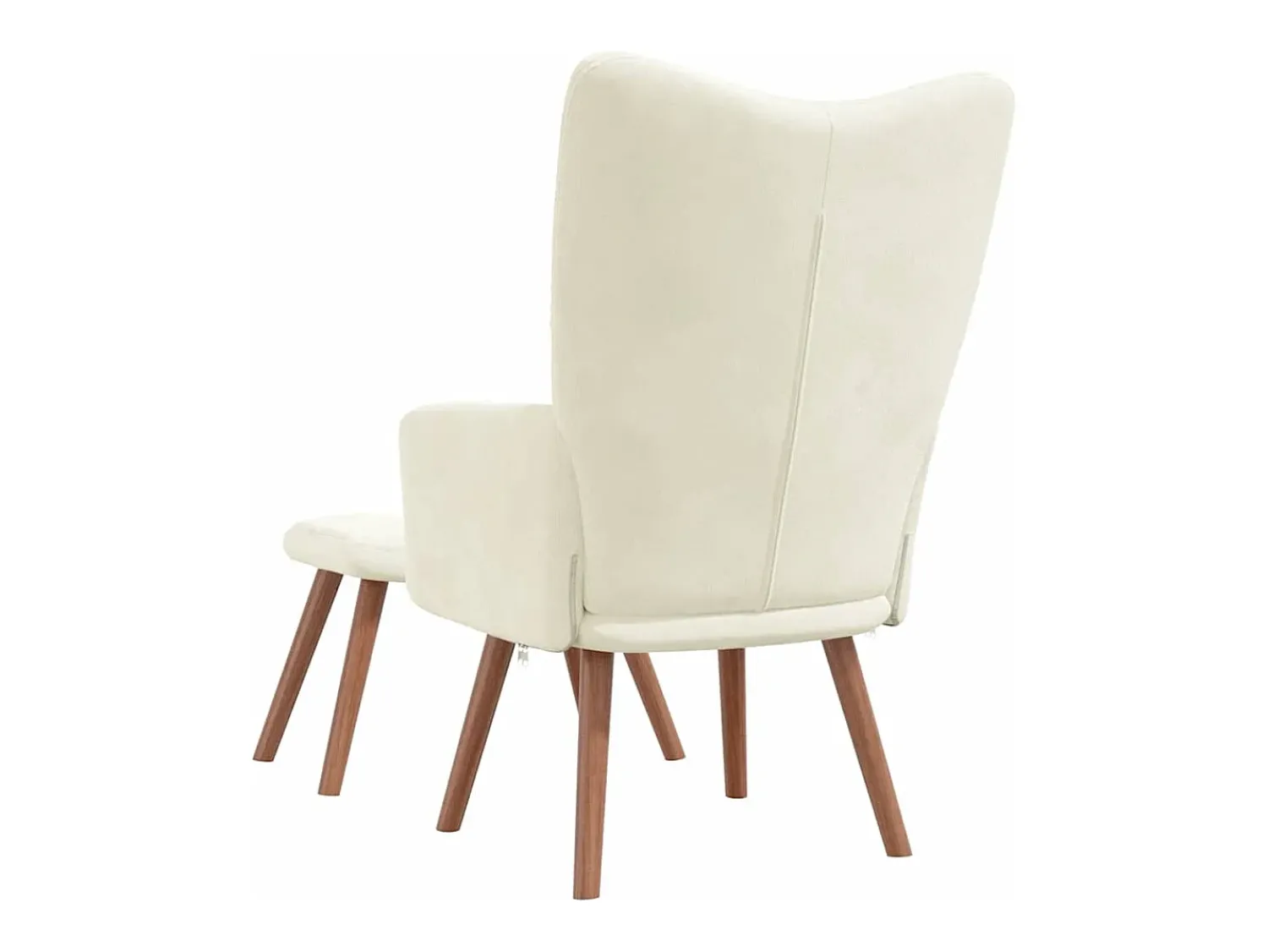 Poltrona| Poltrona | Cadeira Relax com banco veludo branco nata SHL928439 Creme