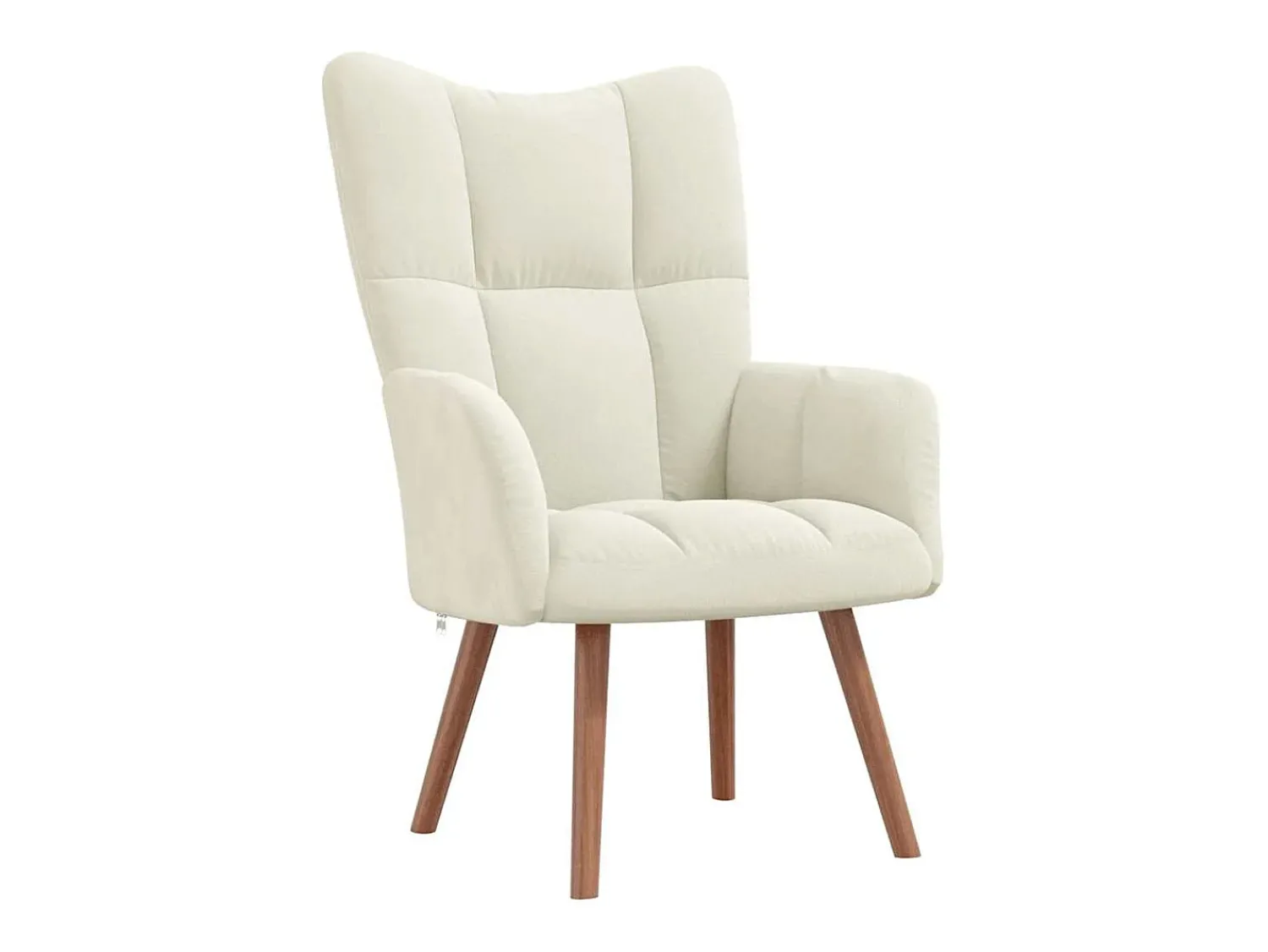Poltrona| Poltrona | Cadeira Relax com banco veludo branco nata SHL928439 Creme
