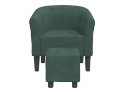 Poltrona* Poltrona | Cadeira Relax com apoio de pés veludo verde-escuro SHL776509 Verde pinho