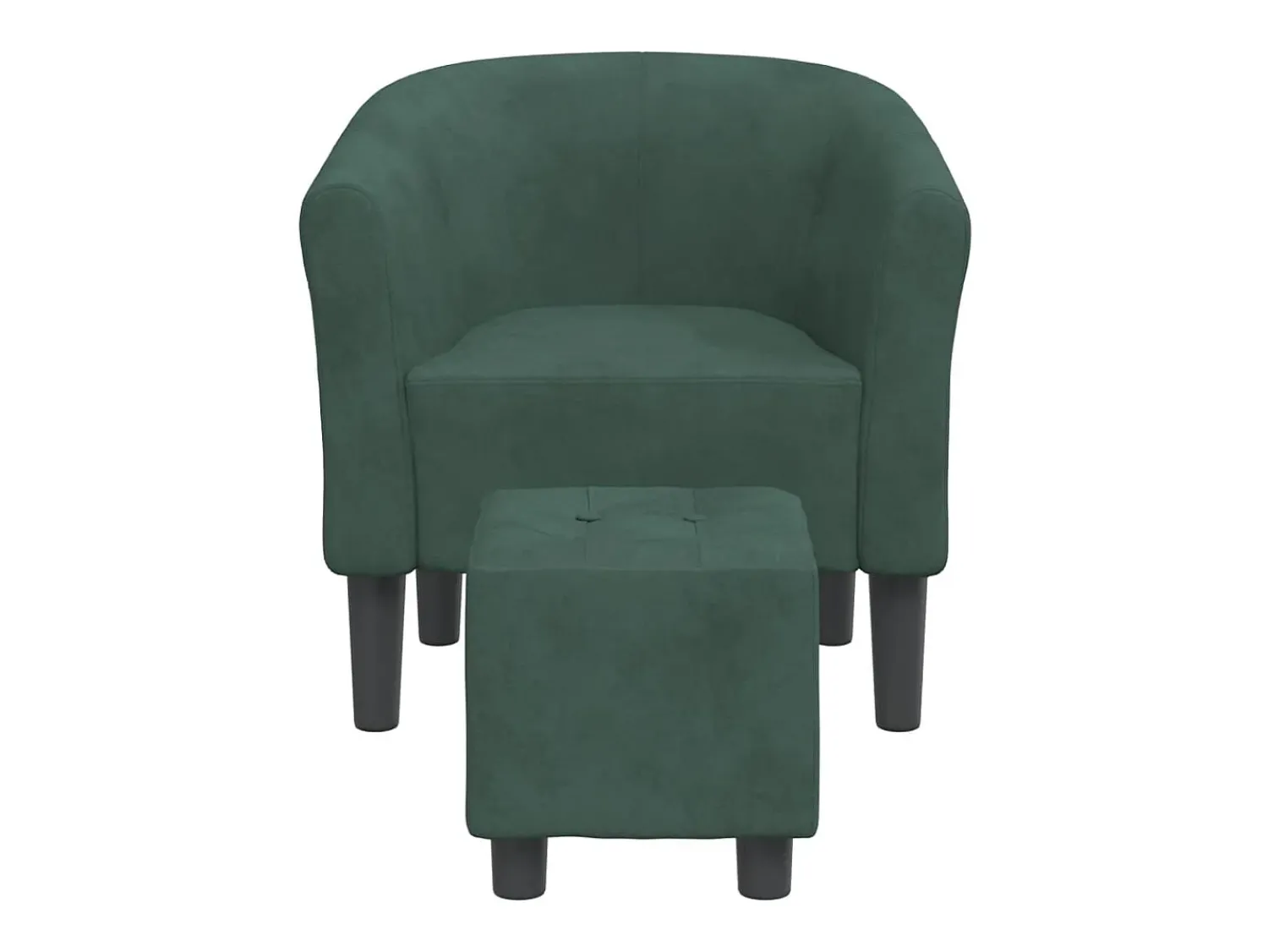 Poltrona* Poltrona | Cadeira Relax com apoio de pés veludo verde-escuro SHL776509 Verde pinho