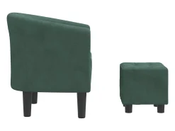 Poltrona* Poltrona | Cadeira Relax com apoio de pés veludo verde-escuro SHL776509 Verde pinho