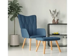 Poltrona* Poltrona | Cadeira Relax com banco tecido SHL293859 Azul