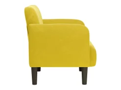 Poltrona| Poltrona | Cadeira Relax com apoio de braços 54 cm veludo SHL21645 Amarelo