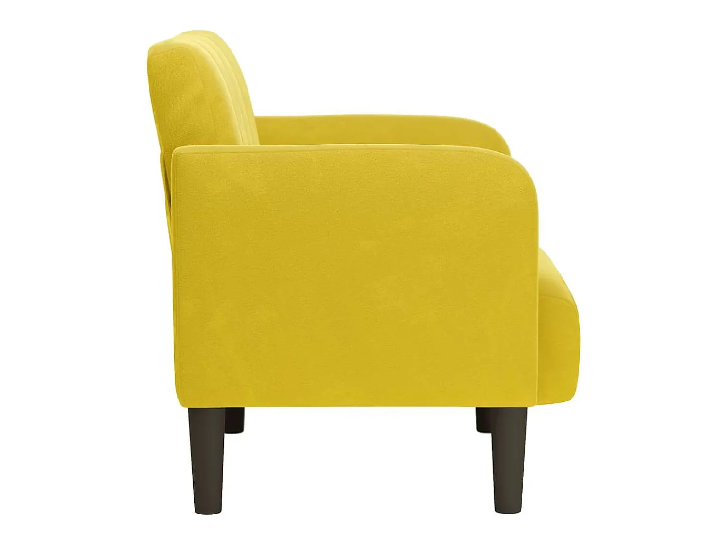 Poltrona| Poltrona | Cadeira Relax com apoio de braços 54 cm veludo SHL21645 Amarelo