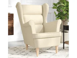 Poltrona* Poltrona | Cadeira Relax com apoio de braços 74x84x100 cm tecido cor SHL381325 Creme