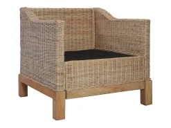 Poltrona | Cadeira Relax com almofadões em vime natural SHL368283^ Poltrona