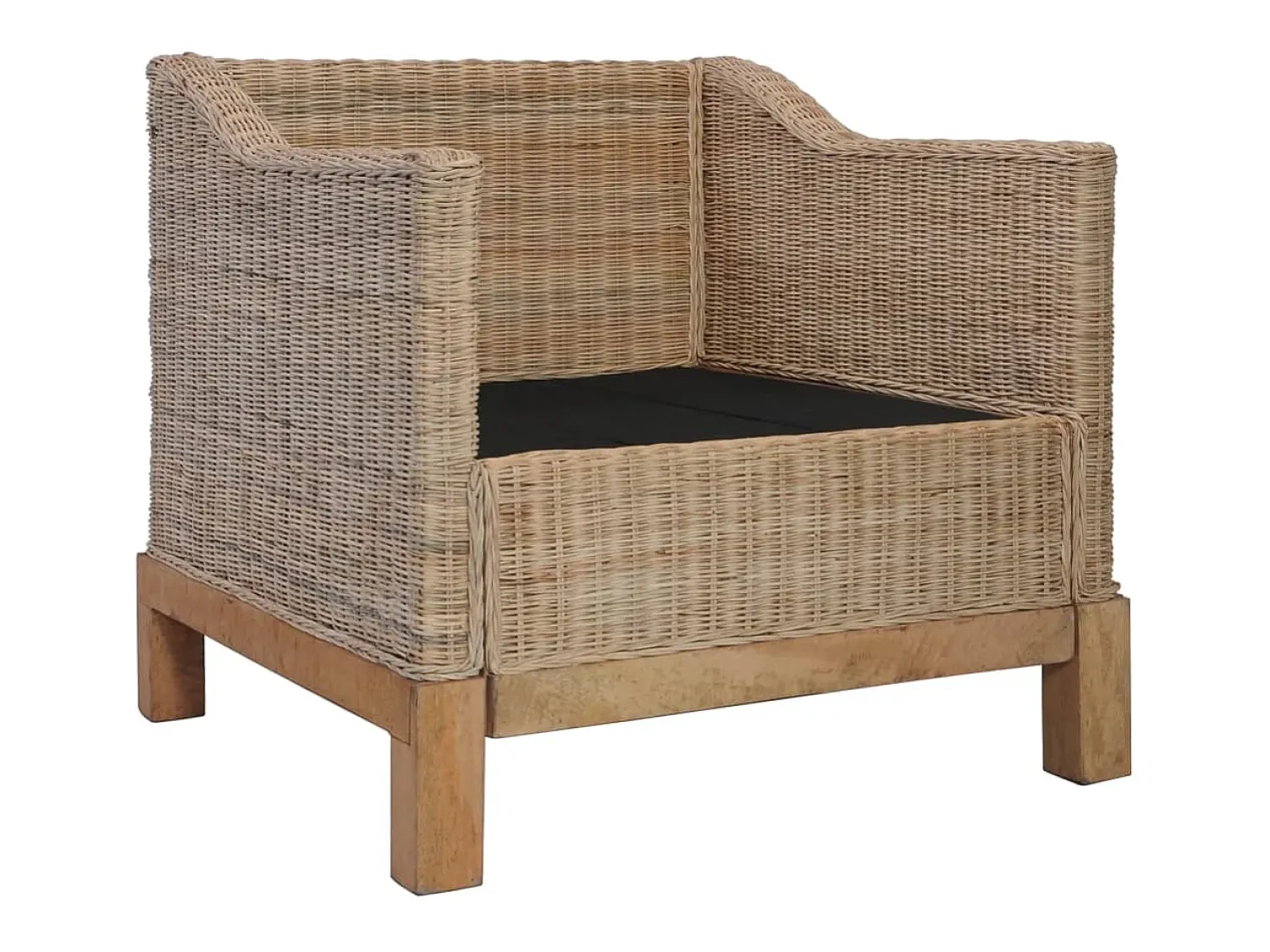 Poltrona | Cadeira Relax com almofadões em vime natural SHL368283^ Poltrona