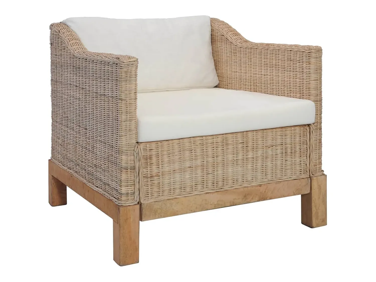Poltrona | Cadeira Relax com almofadões em vime natural SHL368283^ Poltrona