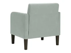 Poltrona | Cadeira Relax com apoio de braços 54 cm veludo -claro SHL181359^ Poltrona
