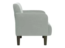 Poltrona | Cadeira Relax com apoio de braços 54 cm veludo -claro SHL181359^ Poltrona