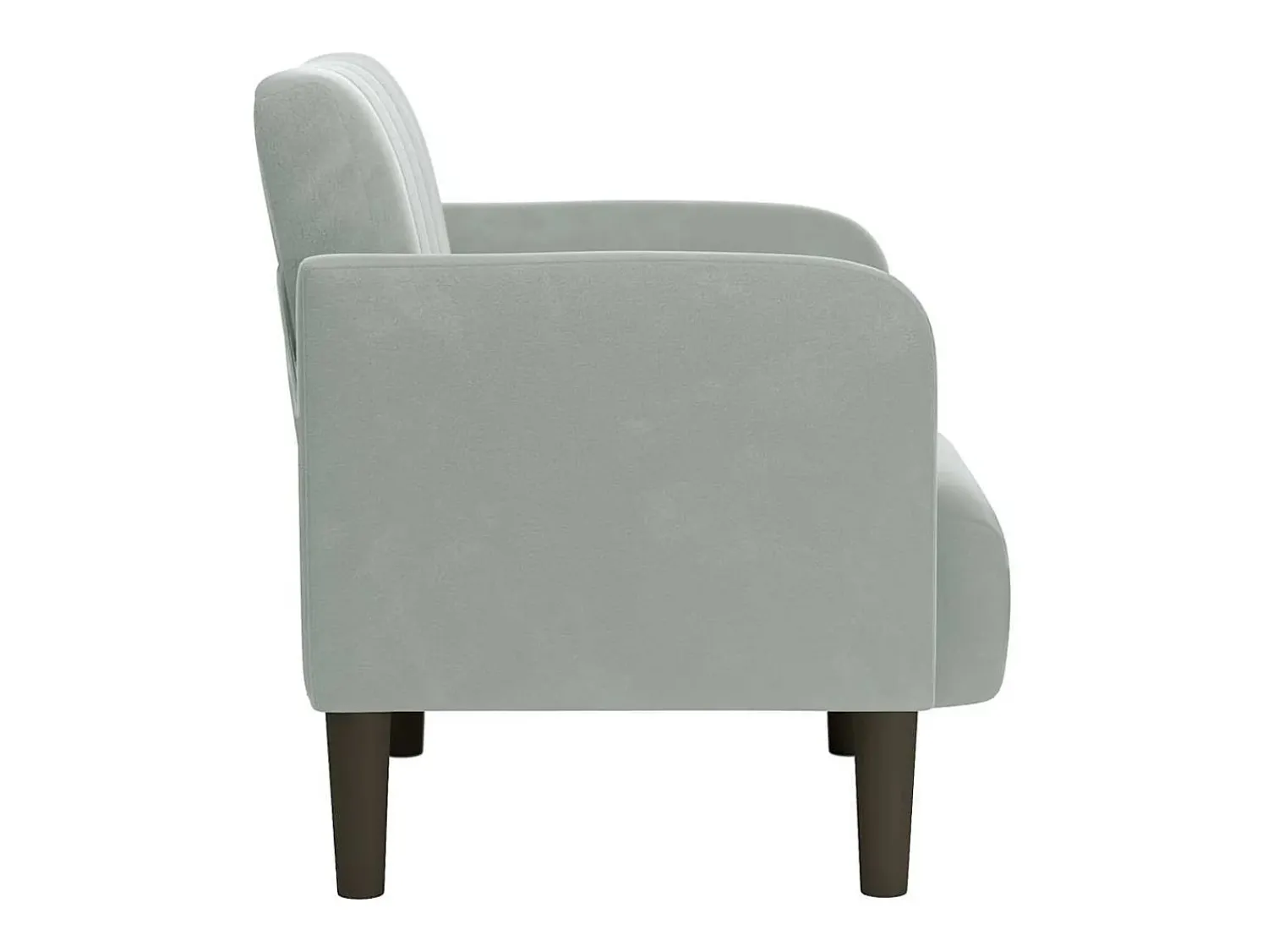 Poltrona | Cadeira Relax com apoio de braços 54 cm veludo -claro SHL181359^ Poltrona