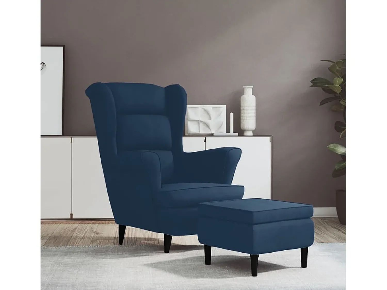 Poltrona | Cadeira Relax com banco veludo SHL827996^ Poltrona