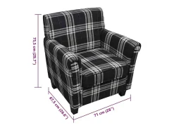 Poltrona| Poltrona | Cadeira Relax com almofadão tecido SHL68276 Preto
