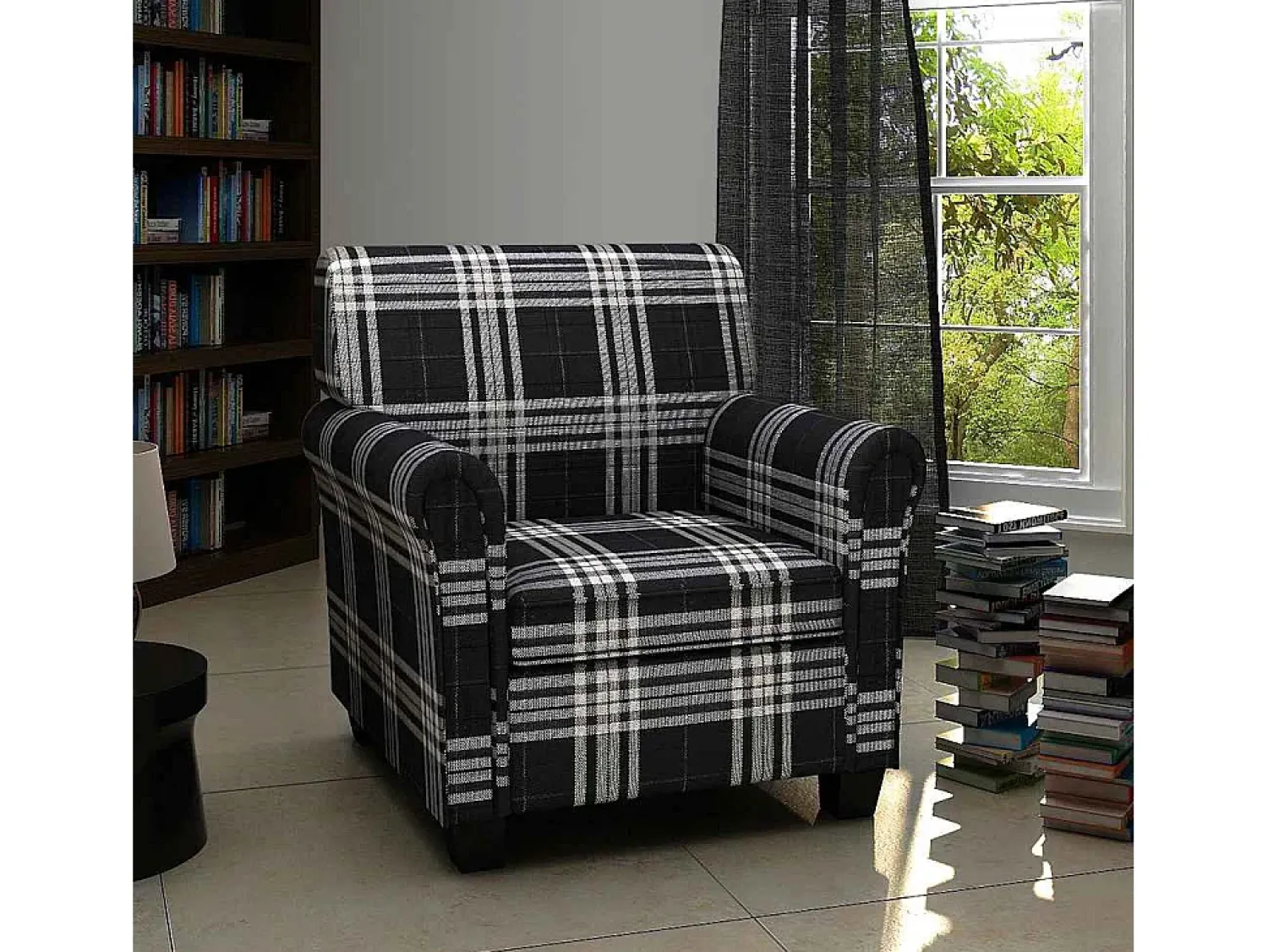 Poltrona| Poltrona | Cadeira Relax com almofadão tecido SHL68276 Preto
