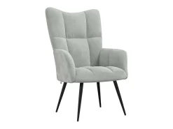 Poltrona* Poltrona | Cadeira Relax com banco veludo -claro SHL783002 Cinzento