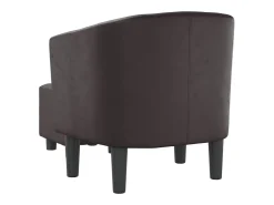 Poltrona| Poltrona | Cadeira Relax com apoio de pés couro artificial SHL857347 Castanho