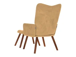 Poltrona| Poltrona | Cadeira Relax com banco veludo SHL591731 Castanho