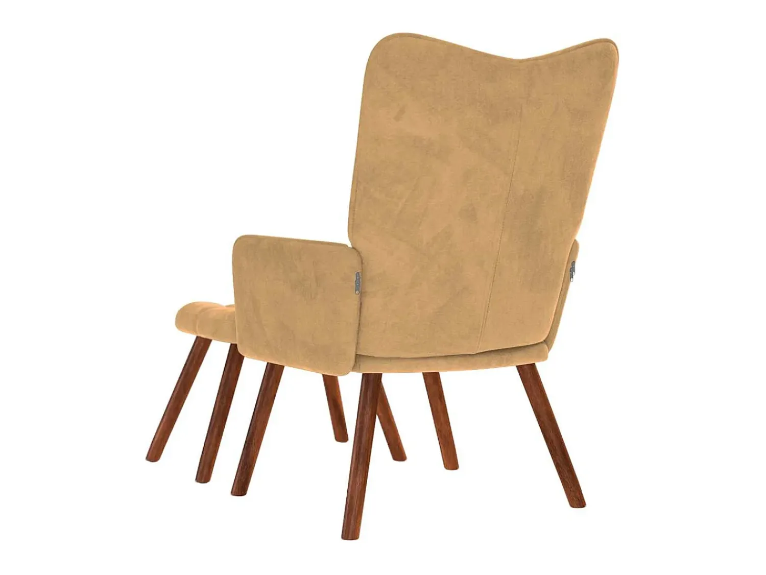 Poltrona| Poltrona | Cadeira Relax com banco veludo SHL591731 Castanho