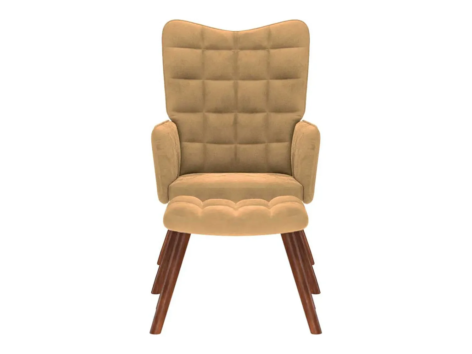 Poltrona| Poltrona | Cadeira Relax com banco veludo SHL591731 Castanho