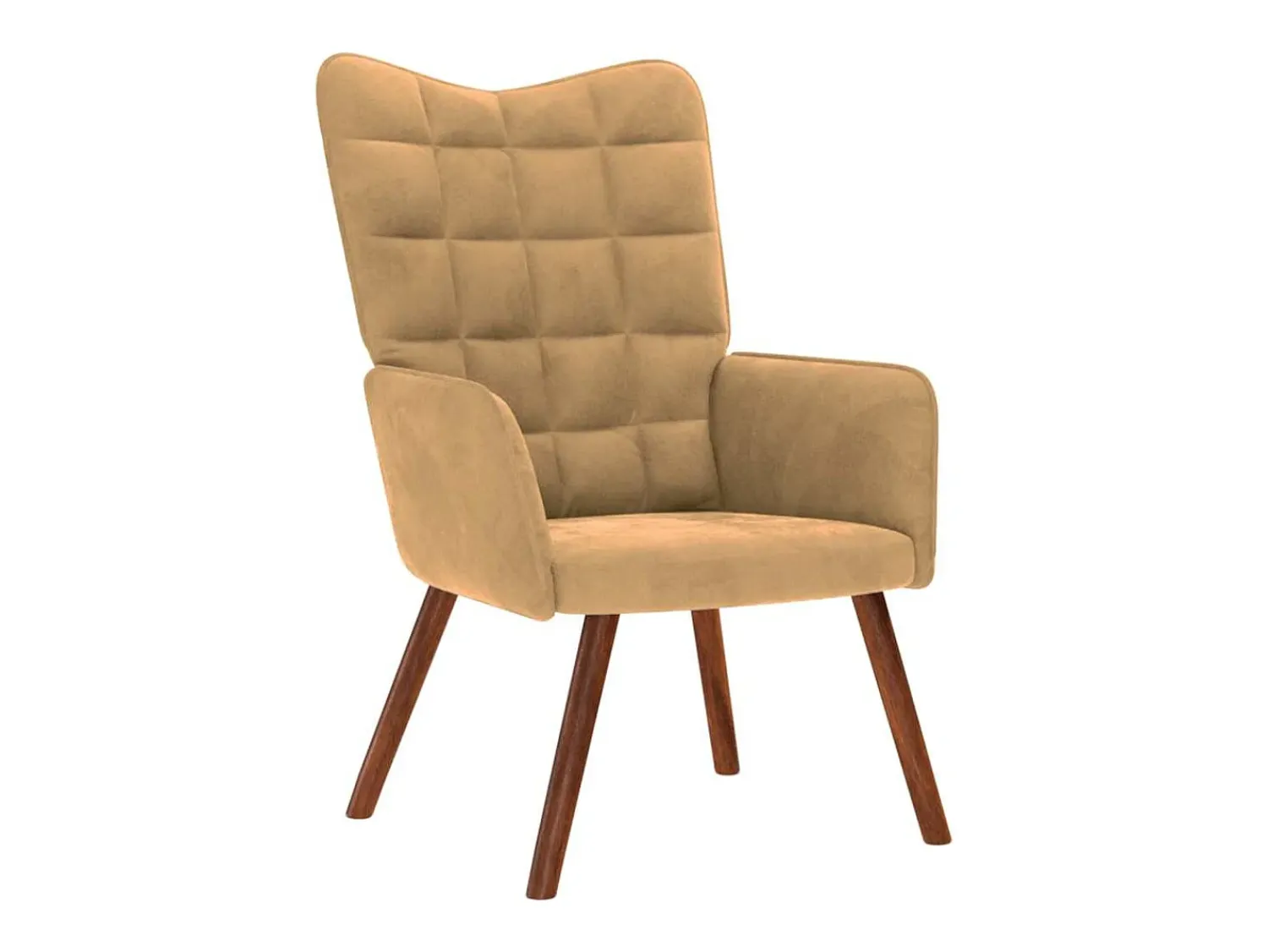Poltrona| Poltrona | Cadeira Relax com banco veludo SHL591731 Castanho