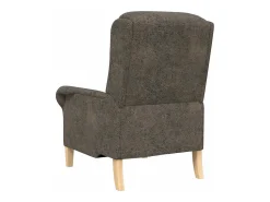 Poltrona | Cadeira Relax Cinzento escuro 76x94x102 cm Couro sintético SHL397749^ Poltrona