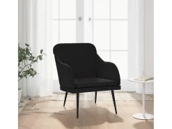 Clearance Poltrona | Cadeira Relax com apoio de braços 63x76x80 cm veludo SHL310715 Preto