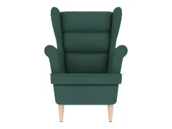 Online Poltrona | Cadeira Relax com apoio de braços 74x84x100 cm tecido verde-escuro SHL812546 Verde pinho