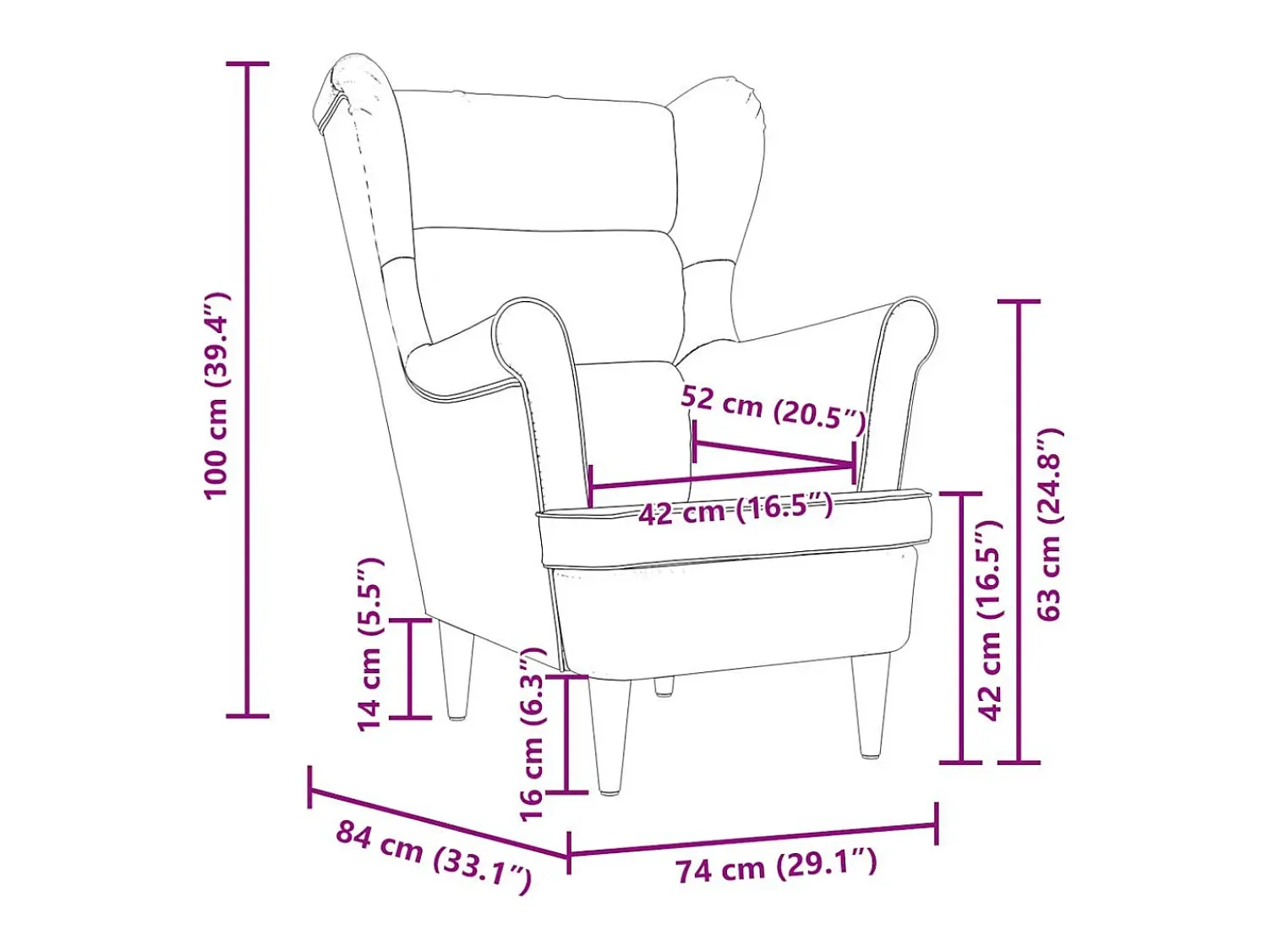 Online Poltrona | Cadeira Relax com apoio de braços 74x84x100 cm tecido verde-escuro SHL812546 Verde pinho