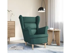 Online Poltrona | Cadeira Relax com apoio de braços 74x84x100 cm tecido verde-escuro SHL812546 Verde pinho