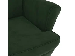 Poltrona | Cadeira Relax com banco veludo verde-escuro SHL450828^ Poltrona