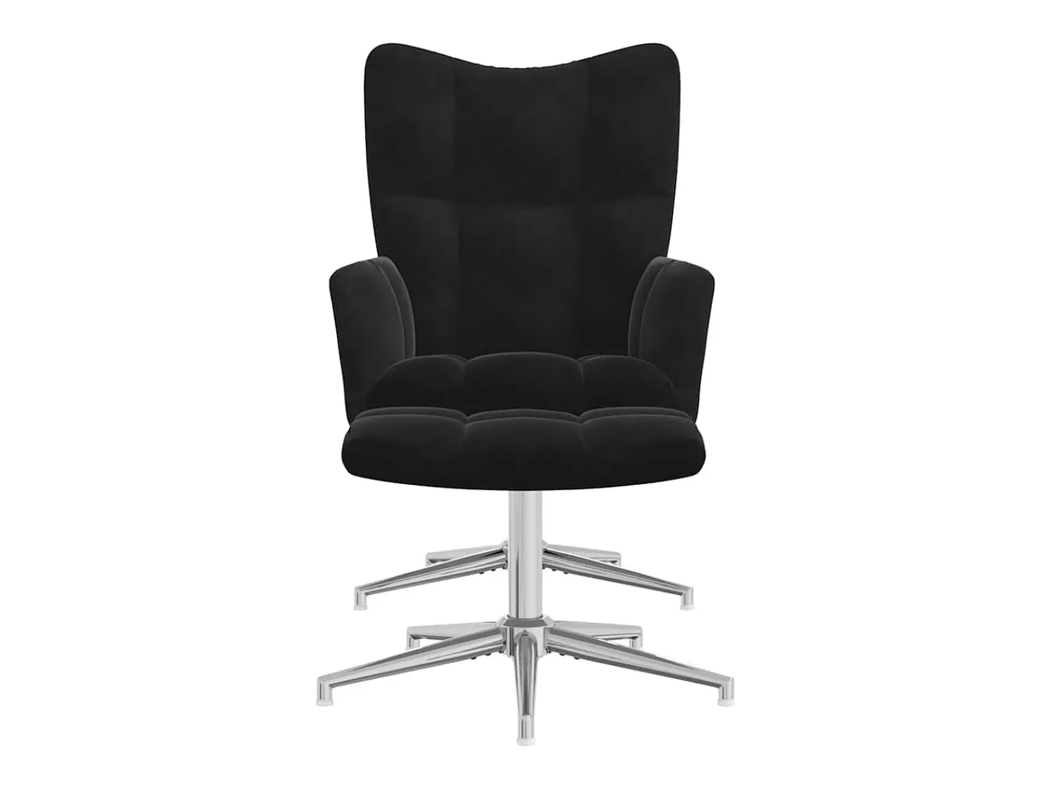 Poltrona| Poltrona | Cadeira Relax com banco veludo SHL808793 Preto