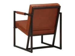 Poltrona* Poltrona | Cadeira Relax de couro genuíno SHL835519 Castanho