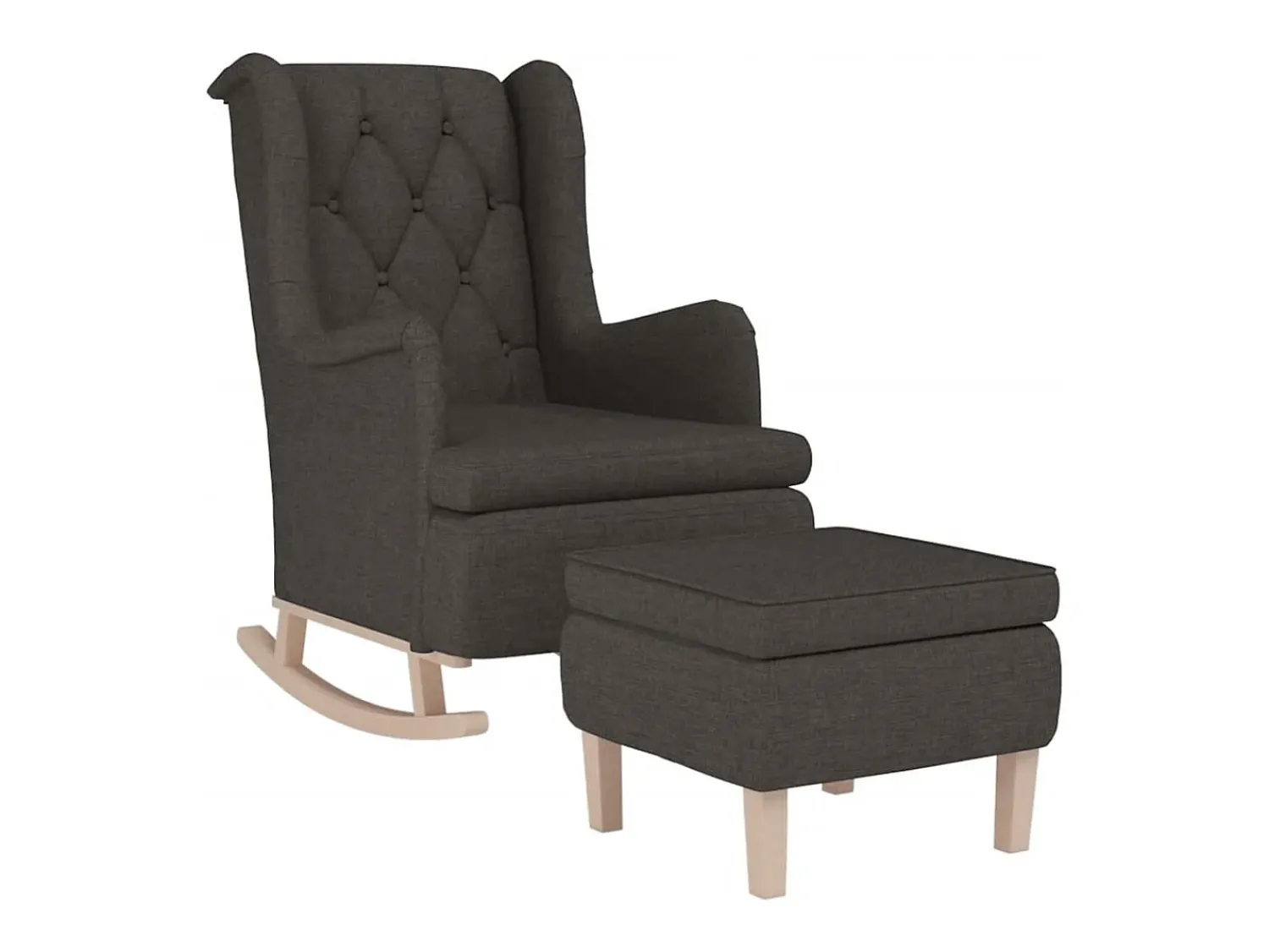 Poltrona | Cadeira Relax de baloiço com banco tecido cinzento-escuro SHL65695^ Poltrona