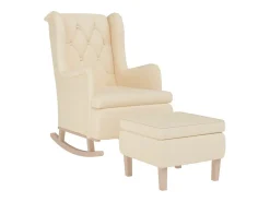 Poltrona | Cadeira Relax de baloiço com banco tecido cor SHL620223^ Poltrona