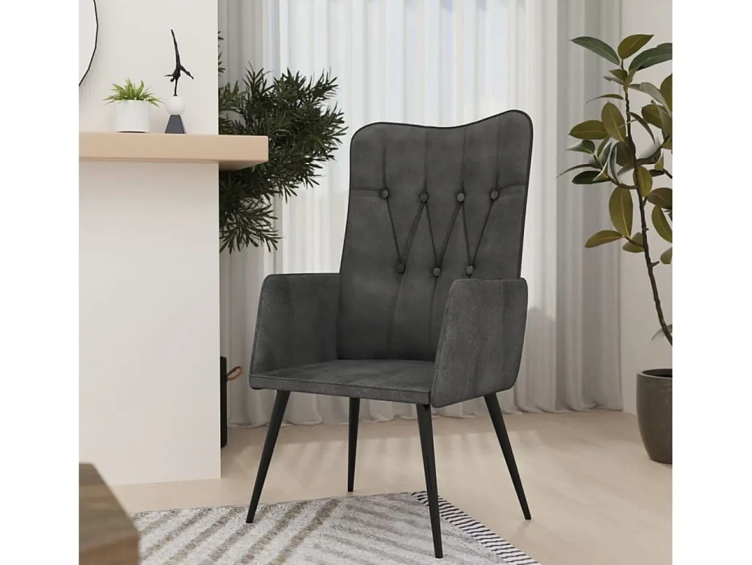 Poltrona| Poltrona | Cadeira Relax de apoio lona SHL220968 Preto
