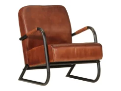 Poltrona* Poltrona | Cadeira Relax de couro genuíno SHL409240 Castanho