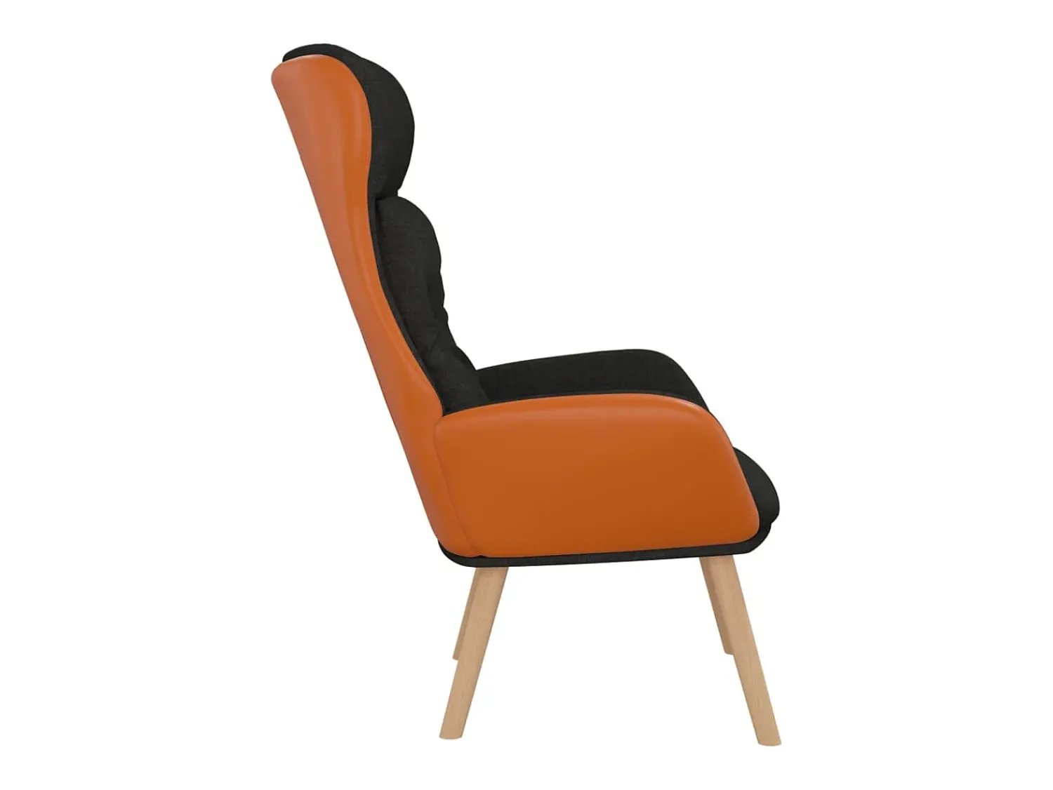 Online Poltrona | Cadeira Relax PVC e tecido SHL729681 Preto