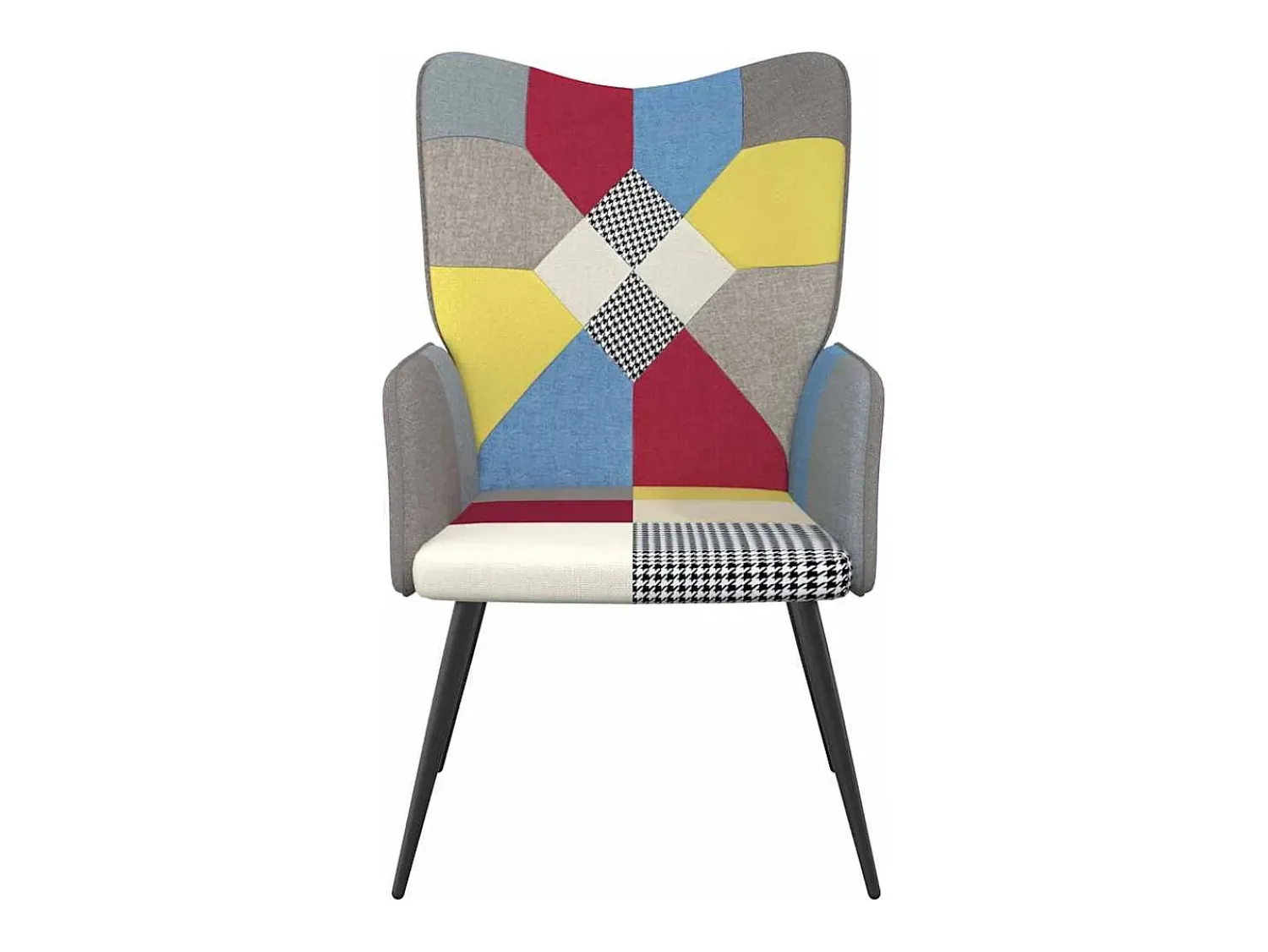 Poltrona| Poltrona | Cadeira Relax tecido de retalhos SHL346709 Multicor