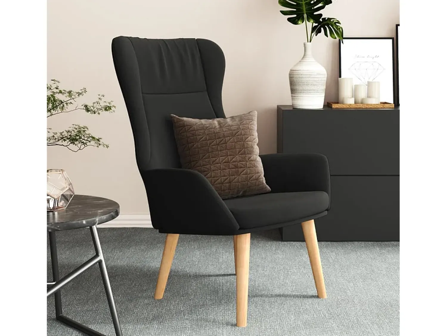 Poltrona| Poltrona | Cadeira Relax tecido SHL655839 Preto