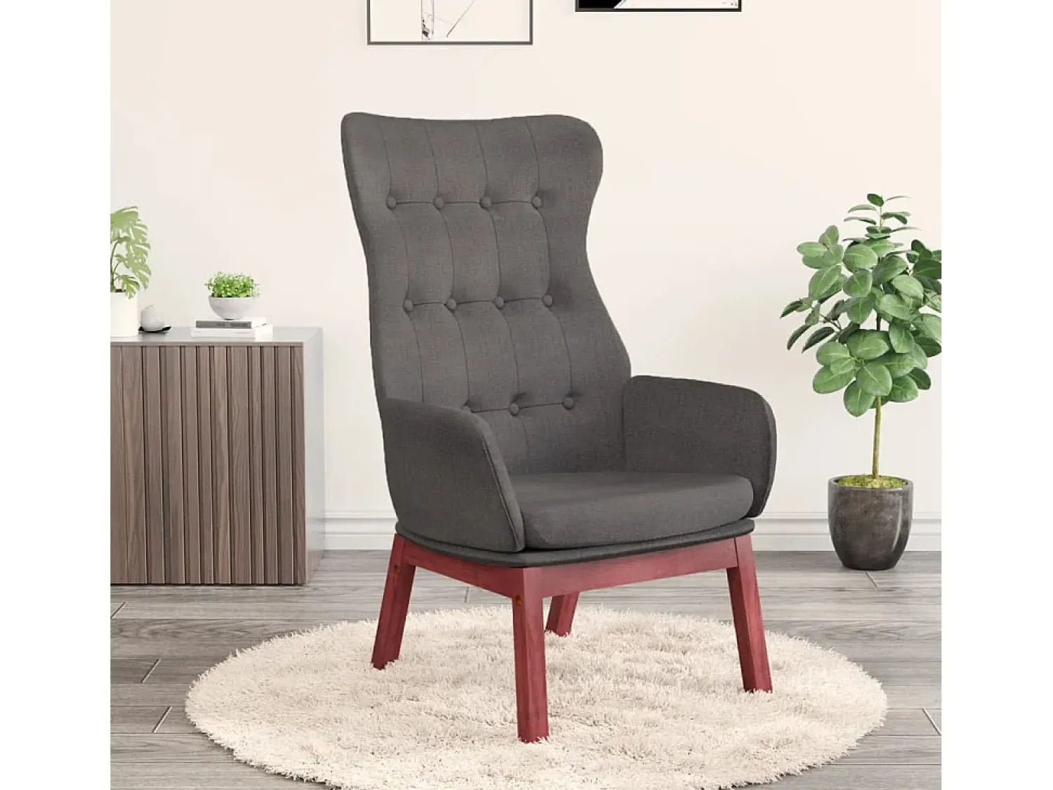 Best Poltrona | Cadeira Relax tecido cinzento-escuro SHL228628 Cinza antracite