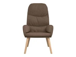 New Poltrona | Cadeira Relax tecido cinzento-acastanhado SHL339348 Taupe