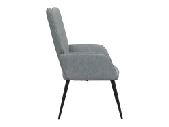 New Poltrona | Cadeira Relax tecido -claro SHL667581 Cinzento