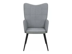 New Poltrona | Cadeira Relax tecido -claro SHL667581 Cinzento