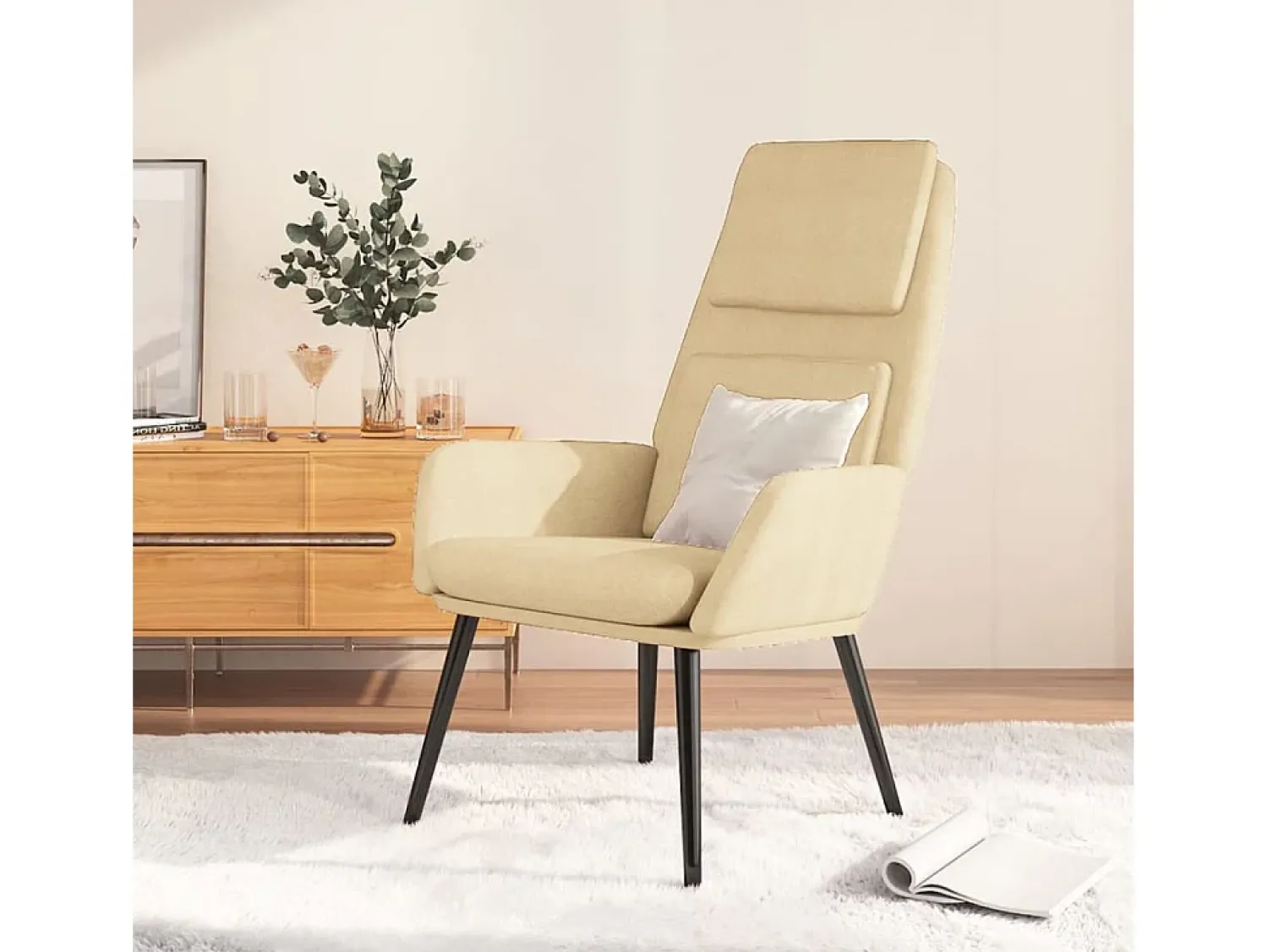 Poltrona* Poltrona | Cadeira Relax tecido cor SHL677488 Creme