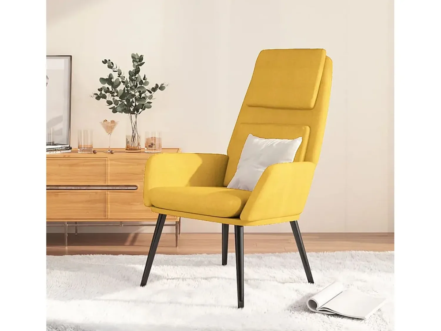 Poltrona | Cadeira Relax tecido mostarda SHL474435^ Poltrona