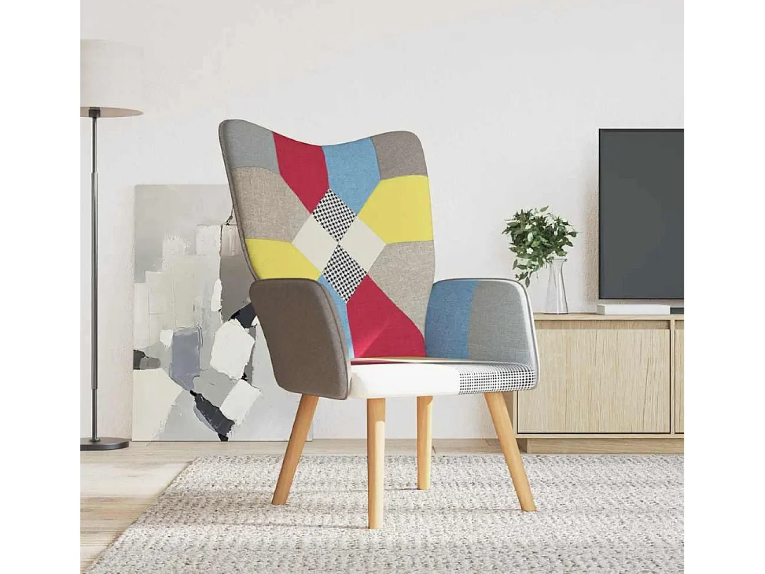 Poltrona* Poltrona | Cadeira Relax tecido de retalhos SHL769143 Multicor