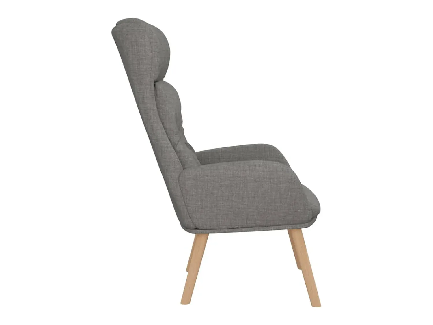Poltrona | Cadeira Relax tecido -claro SHL383227 Cinzento