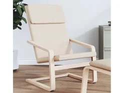 Clearance Poltrona | Cadeira Relax tecido cor SHL883802 Creme